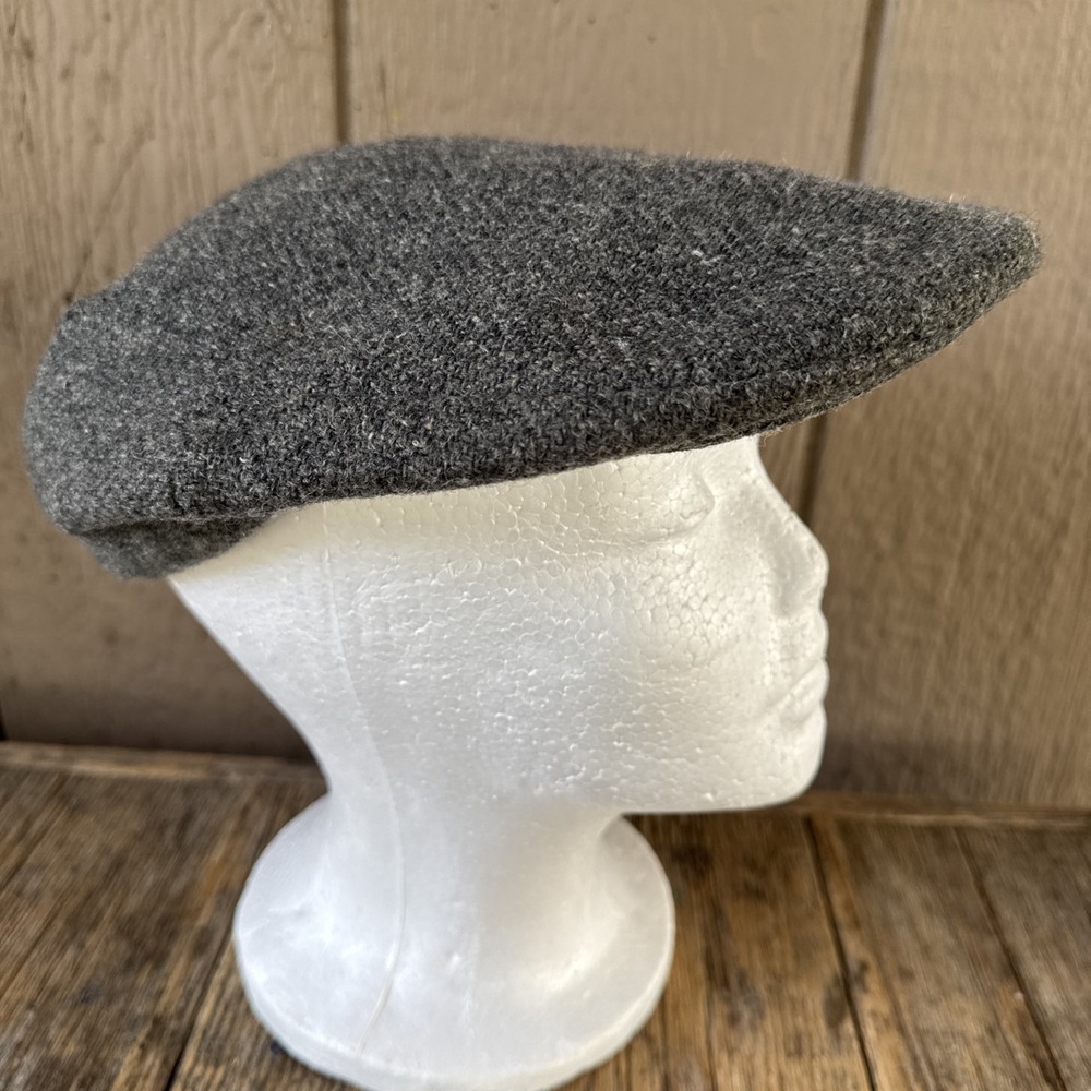 VTG Wool Newsboy Flat Cap - Size Medium Gray Hat - Empire State Caps
